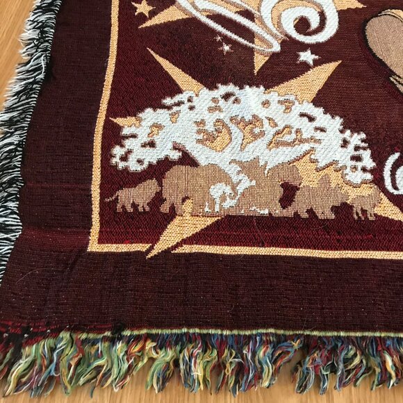 Vintage Disney World Mickey Mouse Tapestry Throw Blanket 42x60" - Picture 2 of 16